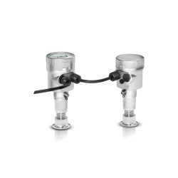 OPTIBAR 5060 eDP – Variant with electropolished housing, stainless steel diaphragm, cooling fins and hygienic clamp connection